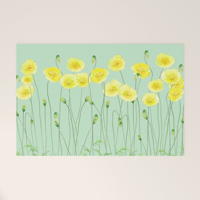 Yellow Wildflowers II Welcome Mat Gallery Image 1