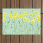 Yellow Wildflowers II Outdoor Rug Gallery Image 1