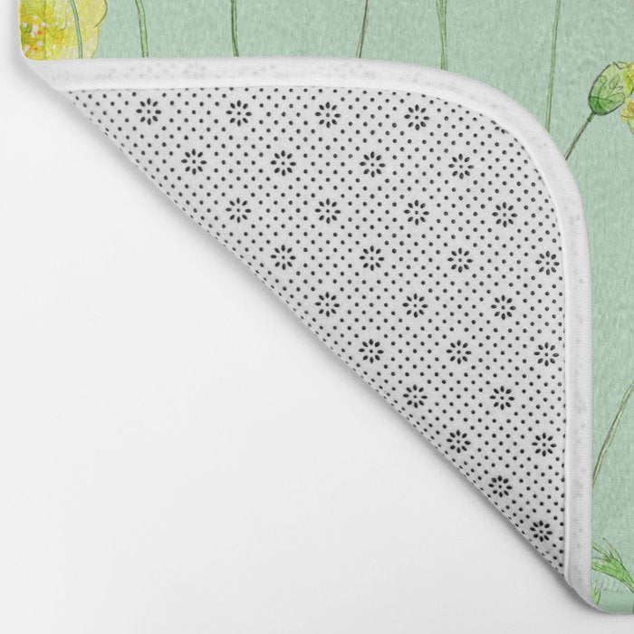 Yellow Wildflowers II Bath Mat Gallery Image 2