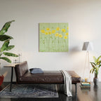 Yellow Wildflowers II Wood Wall Art Gallery Image 2