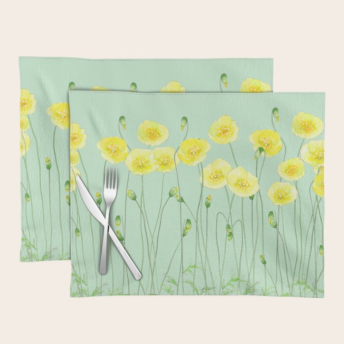 Yellow Wildflowers II Placemat Gallery Image 1