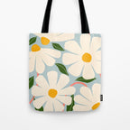 Wild Daisies - blue & pink Tote Bag Gallery Image 1
