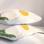 Wild Daisies - blue & pink Pillow Sham Gallery Image 3