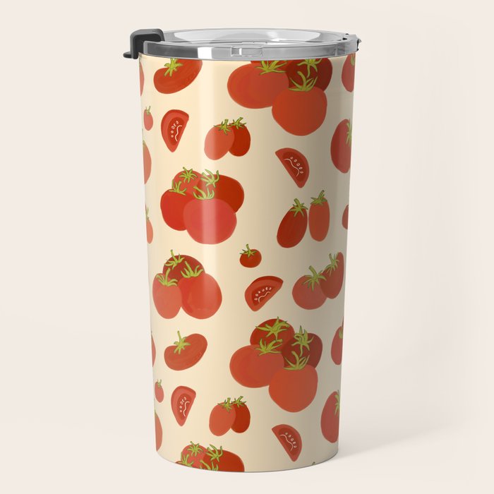 Hand Drawn Italian Roman Pomodori Tomato Classic Mediterranean Art Travel Mug Gallery Image 3