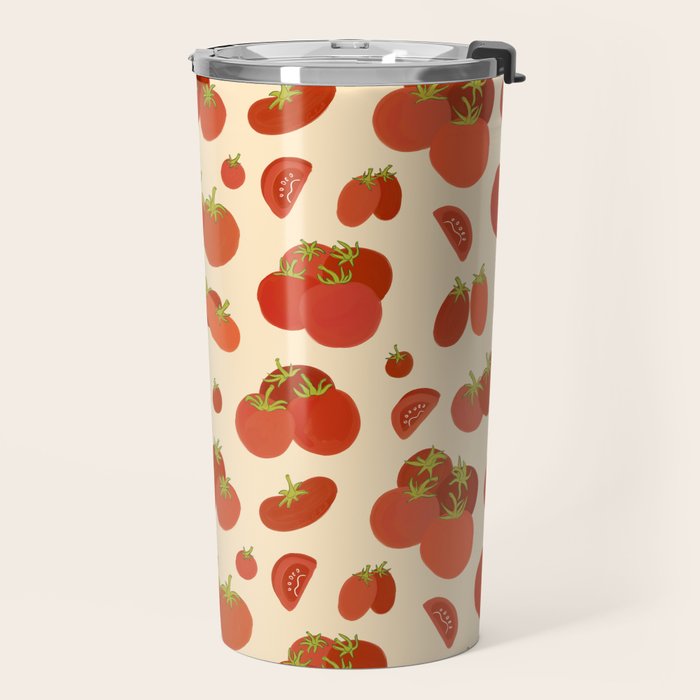 Hand Drawn Italian Roman Pomodori Tomato Classic Mediterranean Art Travel Mug Gallery Image 2