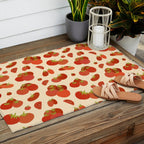 Hand Drawn Italian Roman Pomodori Tomato Classic Mediterranean Art Outdoor Rug Gallery Image 2