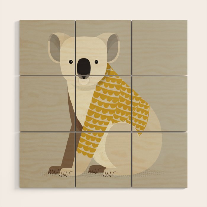 Whimsical Koala Wood Wall Art Gallery Image 1