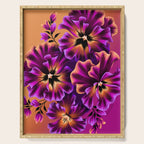Pansies Floral - Peach and Purple Serving Tray Gallery Image 1