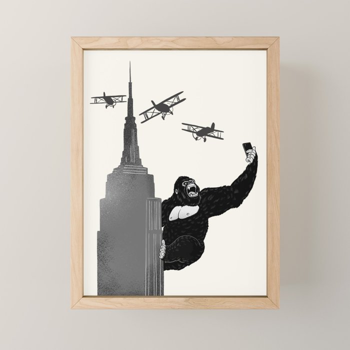 Selfie King Kong Mini Art Print Gallery Image 1