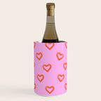 Red love heart shape pattern Wine Chiller Gallery Image 2