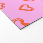 Red love heart shape pattern Welcome Mat Gallery Image 2
