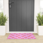 Red love heart shape pattern Welcome Mat Gallery Image 3