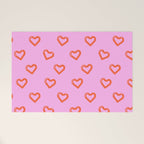Red love heart shape pattern Welcome Mat Gallery Image 1