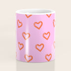 Red love heart shape pattern Coffee Mug Gallery Image 4