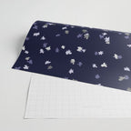 Floating Confetti - Navy Blue and Silver Wrapping Paper Gallery Image 2