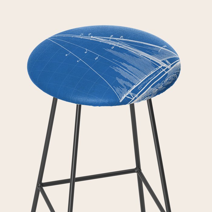 Sailboat Patent - Yacht Art - Blueprint Stool Gallery Image 2
