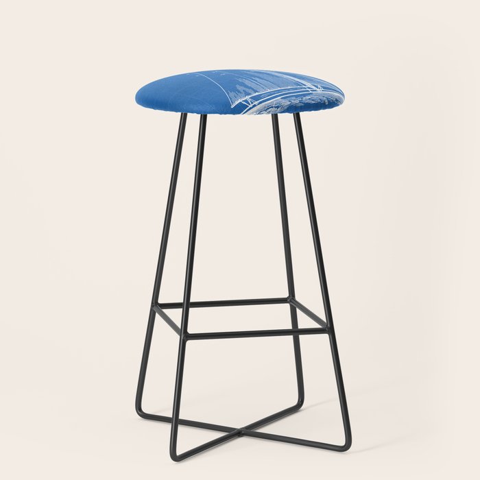 Sailboat Patent - Yacht Art - Blueprint Stool Gallery Image 1
