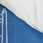 Sailboat Patent - Yacht Art - Blueprint Comforter Gallery Image 4