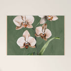 White Orchid Floral Art 4  Welcome Mat Gallery Image 1