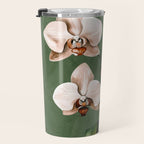 White Orchid Floral Art 4  Travel Mug Gallery Image 3