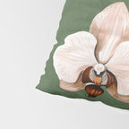 White Orchid Floral Art 4  Pillow Sham Gallery Image 4