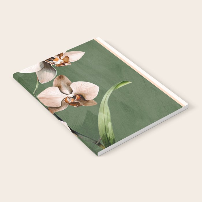 White Orchid Floral Art 4  Notebook Gallery Image 2