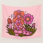 Bow Cowgirl Boot Wall Tapestry Gallery Image 4