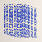 Vintage marine sea shell art pattern Wrapping Paper Gallery Image 3