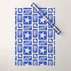 Vintage marine sea shell art pattern Wrapping Paper Gallery Image 1