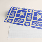 Vintage marine sea shell art pattern Wrapping Paper Gallery Image 2