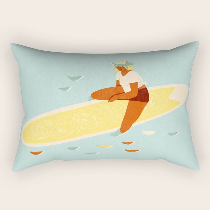 Aloha girl Rectangular Pillow Gallery Image 1