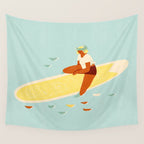 Aloha girl Wall Tapestry Gallery Image 4