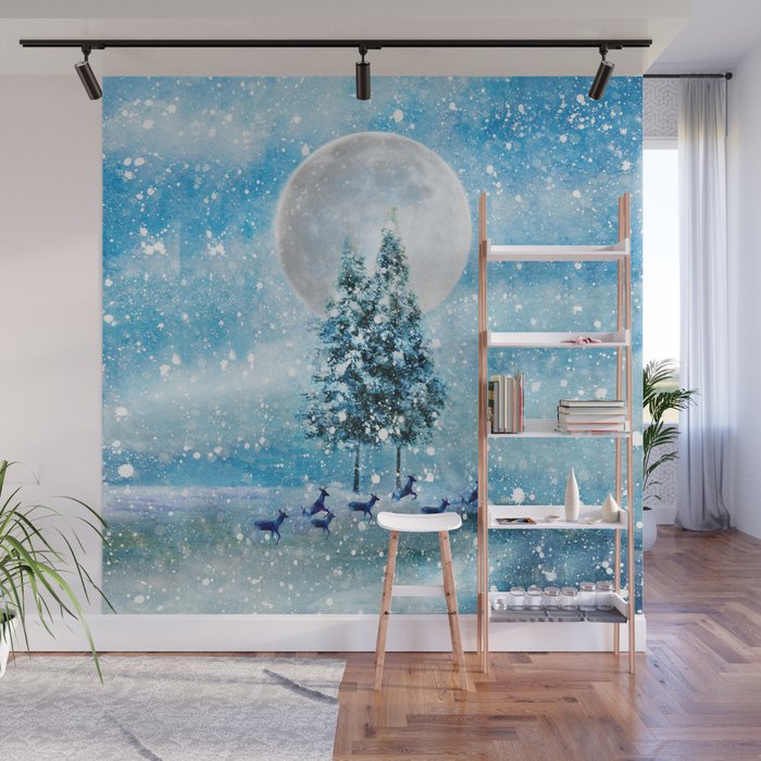 Winter Night 4 Wall Mural Gallery Image 1