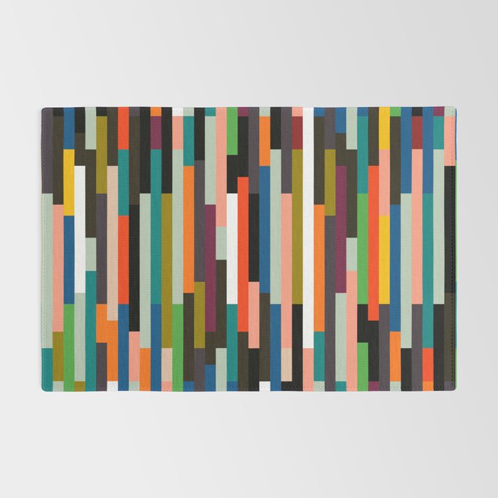 mid century stripes geometry retro Rug Gallery Image 2