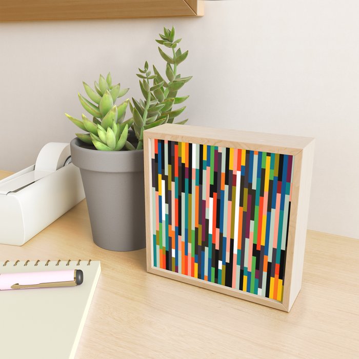 mid century stripes geometry retro Mini Art Print Gallery Image 2