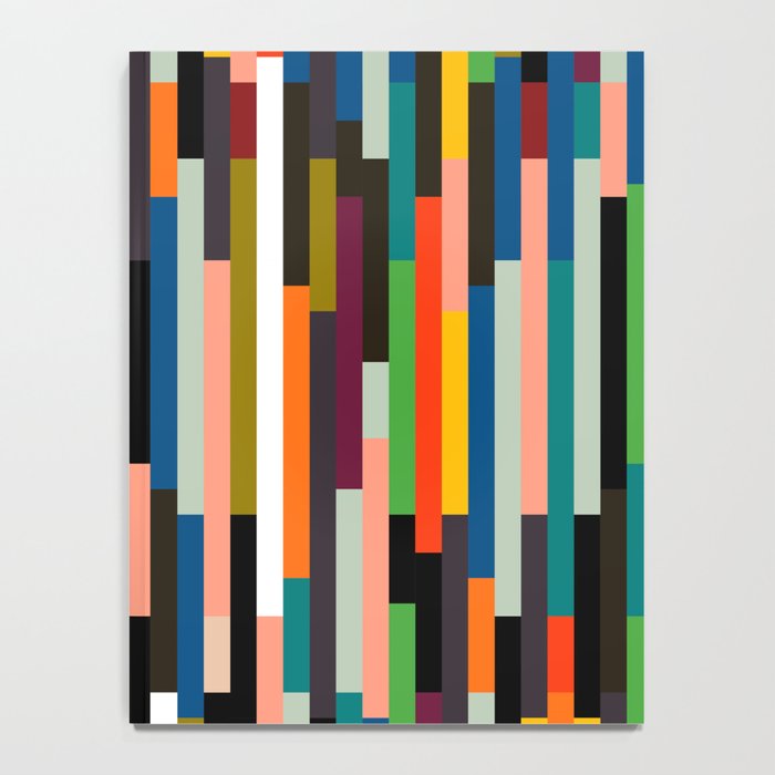 mid century stripes geometry retro Notebook Gallery Image 4