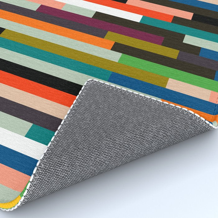 mid century stripes geometry retro Rug Gallery Image 4