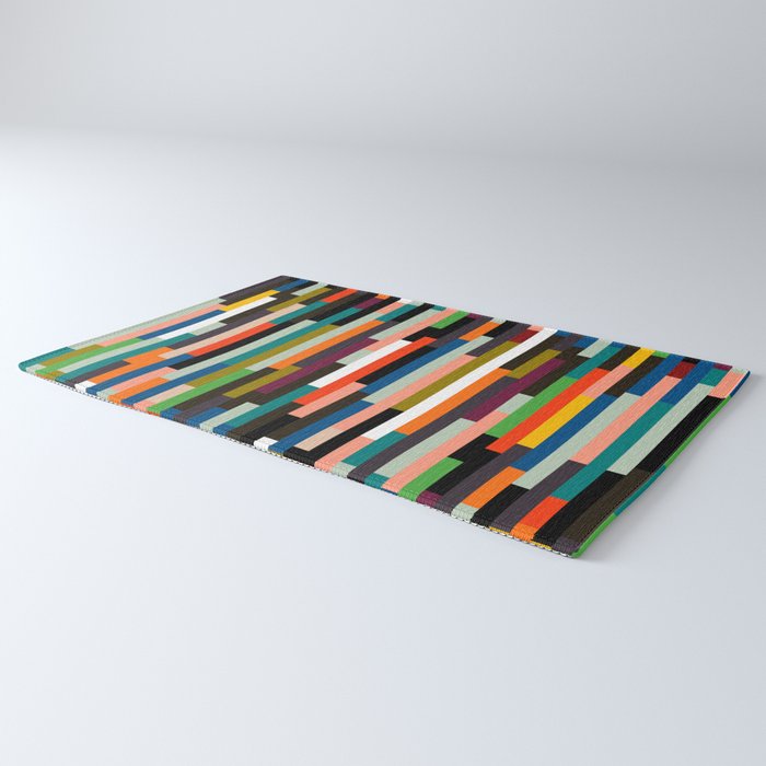 mid century stripes geometry retro Rug Gallery Image 3