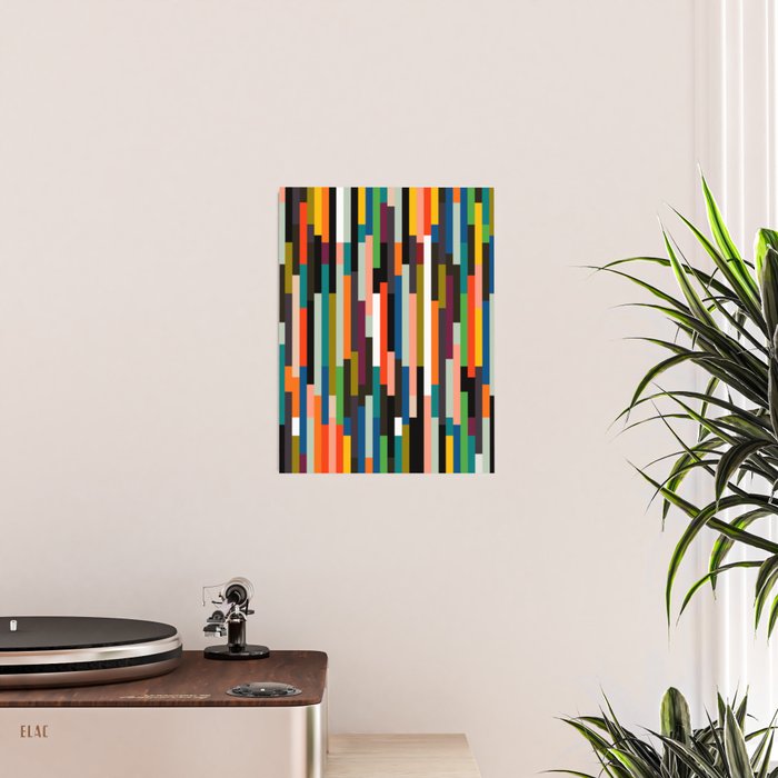 mid century stripes geometry retro Poster Gallery Image 2
