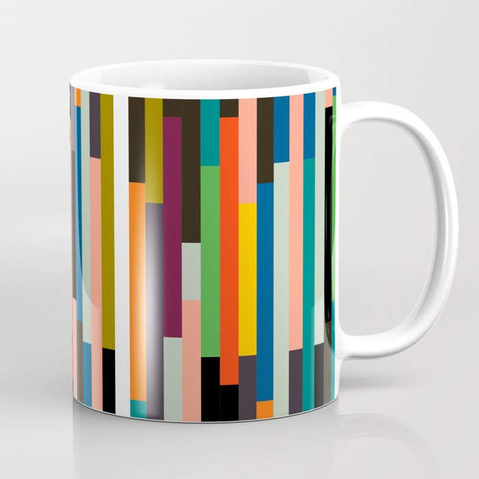mid century stripes geometry retro Coffee Mug Gallery Image 1