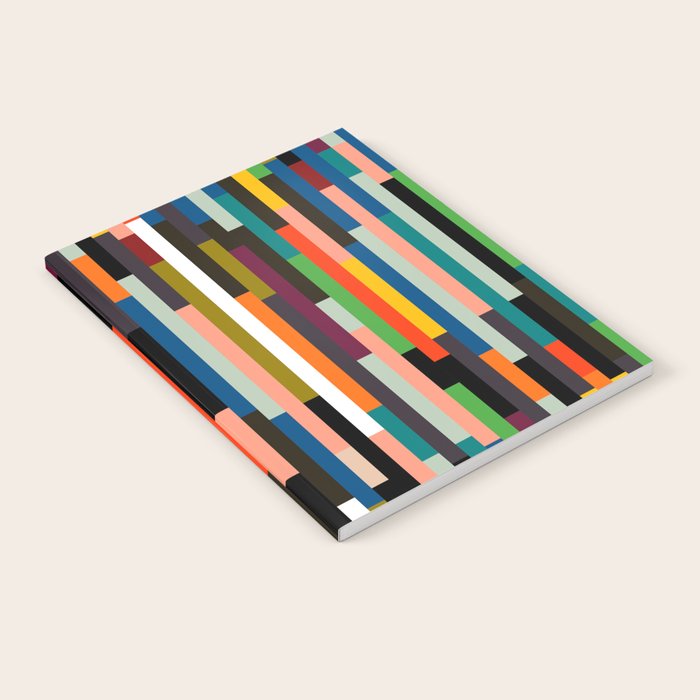 mid century stripes geometry retro Notebook Gallery Image 2