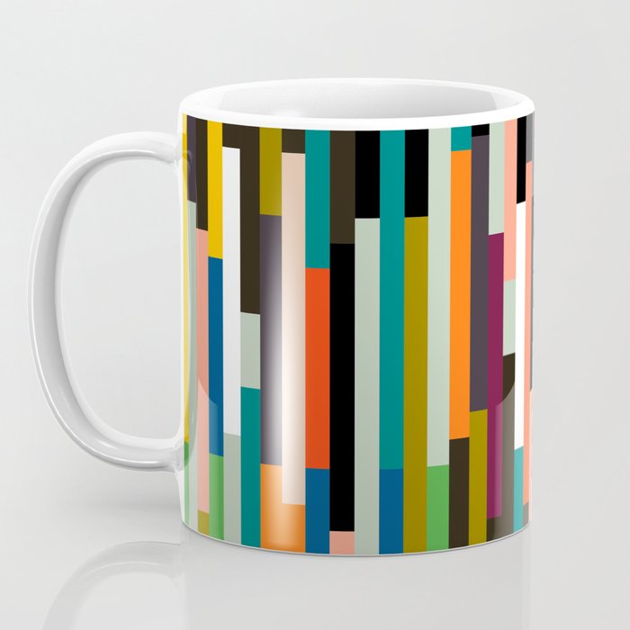 mid century stripes geometry retro Coffee Mug Gallery Image 3