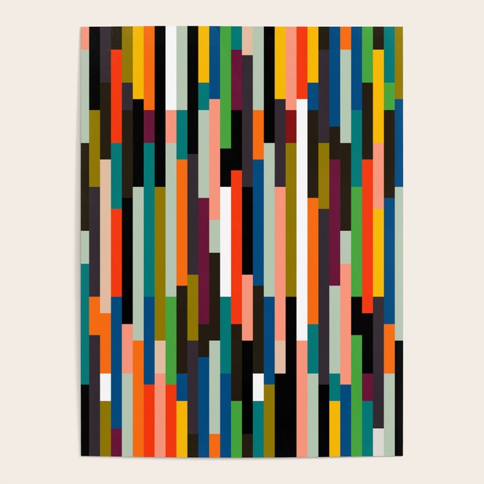 mid century stripes geometry retro Poster Gallery Image 4