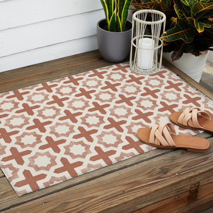 river stars - multi terracotta Outdoor Rug Gallery Image 2