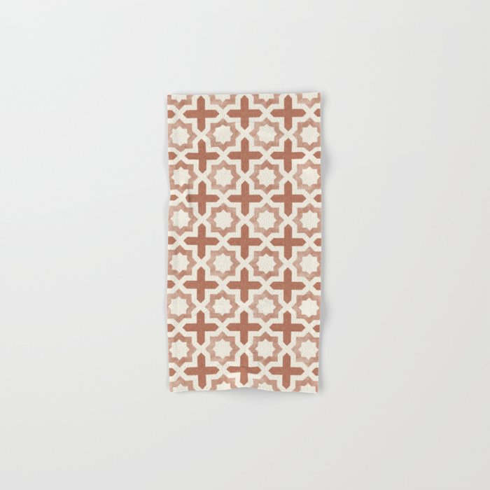 river stars - multi terracotta Bath Towel Gallery Image 1