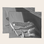 Gatorland Zoo alligator statue Route 1 St. Augustine, Florida everglades black and white photograph Placemat Gallery Image 1