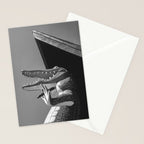 Gatorland Zoo alligator statue Route 1 St. Augustine, Florida everglades black and white photograph Stationery Card Gallery Image 2