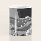 Gatorland Zoo alligator statue Route 1 St. Augustine, Florida everglades black and white photograph Coffee Mug Gallery Image 4