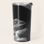Gatorland Zoo alligator statue Route 1 St. Augustine, Florida everglades black and white photograph Travel Mug Gallery Image 2