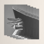 Gatorland Zoo alligator statue Route 1 St. Augustine, Florida everglades black and white photograph Wrapping Paper Gallery Image 3